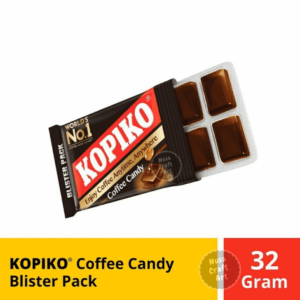 KOPIKO Coffee Candy Blister Pack - 2 PACK @ 38 gram (8 pcs / blister)