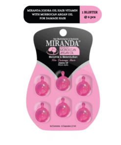 Miranda JOJOBA Oil Hair Vitamin with Argan Oil for Damaged Hair 1 Blister @6pcs